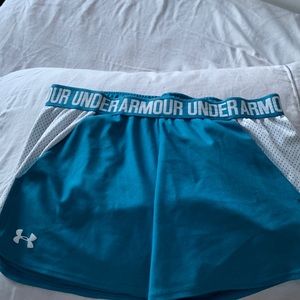 Turquoise Under Armour shorts